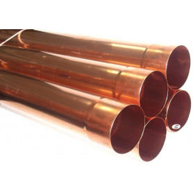 Tubo pluviale Elettrosaldato in Rame spessore 0,6mm, Ø60 da Metri 2,0