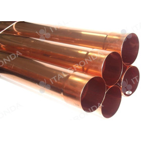 Tubo Pluviale INOX RAMATO spessore 0,5mm Ø80 da Metri 1,0