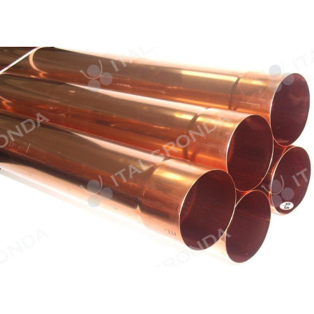 Tubo Pluviale INOX RAMATO spessore 0,5mm Ø80 da Metri 1,0