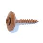 VITE INOX A2 COL. COPPER Ø4,5X35 C/ROND Ø20 E GUARNIZ. RIVIT-VITE in INOX A2 Color COPPER (Effetto RAME SEMI OSSIDATO) Ø4,5X35mm