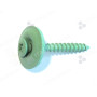 VITE INOX A2 Ø4,5x35 con rondella Guarnita Ø20 Color VERDE ROOF (RAME OSSIDATO)