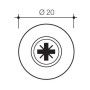 VITE INOX A2 COL. COPPER Ø4,5X35 C/ROND Ø20 E GUARNIZ. RIVIT-VITE in INOX A2 Color COPPER (Effetto RAME SEMI OSSIDATO) Ø4,5X35mm