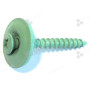 VITE INOX A2 Ø4,5x35 con rondella Guarnita Ø20 Color VERDE ROOF (RAME OSSIDATO)