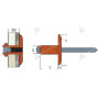 RIVETTI RAME Ø3,9X12 A TESTA LARGA (12 MM)