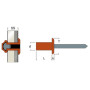 RIVETTI in Rame Naturale STAGNI Ø3,2X8,0 con chiodo in ferro.