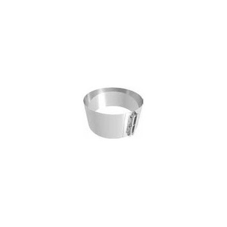 FASCETTA X TUBO LISCIO INOX 304 Polymax Acciai-FASCETTA PER TUBO LISCIO IN ACCIAIO INOX AISI 304L PER MODULO MONOPARETEØ80-100-1