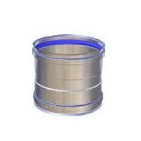 DOPPIO BICCHIERE FEMMINA INOX 316 Polymax Acciai-DOPPIO BICCHIERE FEMMINA IN ACCIAIO INOX AISI 316 PER MODULO MONOPARETEØ80-100-
