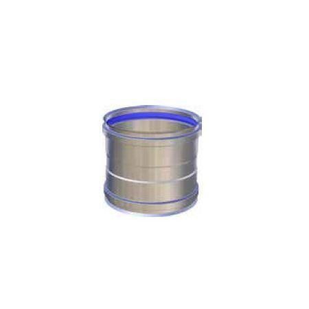 DOPPIO BICCHIERE FEMMINA INOX 316 Polymax Acciai-DOPPIO BICCHIERE FEMMINA IN ACCIAIO INOX AISI 316 PER MODULO MONOPARETEØ80-100-