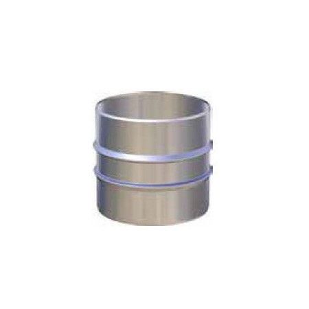 DOPPIO BICCHIERE MASCHIO INOX 316 Polymax Acciai-DOPPIO BICCHIERE MASCHIO IN ACCIAIO INOX AISI 316 PER MODULO MONOPARETEØ80-100-