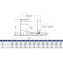 BASE DI PARTENZA INOX 316 C/SCARICO Polymax Acciai-BASE DI PARTENZA IN ACCIAIO INOX AISI 316 C/SCARICO PER MODULO MONOPARETEØ80-