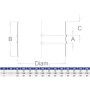 DOPPIO BICCHIERE MASCHIO INOX 316 Polymax Acciai-DOPPIO BICCHIERE MASCHIO IN ACCIAIO INOX AISI 316 PER MODULO MONOPARETEØ80-100-