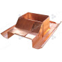 CONVERSA IN RAME PER CAMINO REGOLABILE SU 4 LATI PER COPPO DA 180mm A 300mm - DA 300mm a 580mm - DA 580mm A 820mm