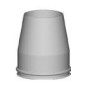 CAPPELLO A TRONCO DI CONO PER TUBO COIBENTATO IN ACCIAIO INOX AISI 316 PER MODULO COIBENTATO DOPPIA PARETE