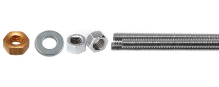 Dadi e rondelle Inox , ottone e zincate