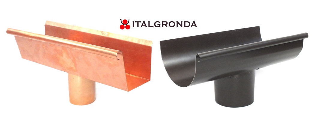 Elemento di raccordo tra la grondaia e il tubo pluviale