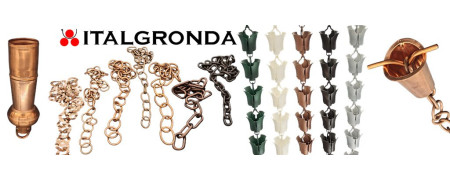 Catene di scarico e doccioni per gronde | Italgronda