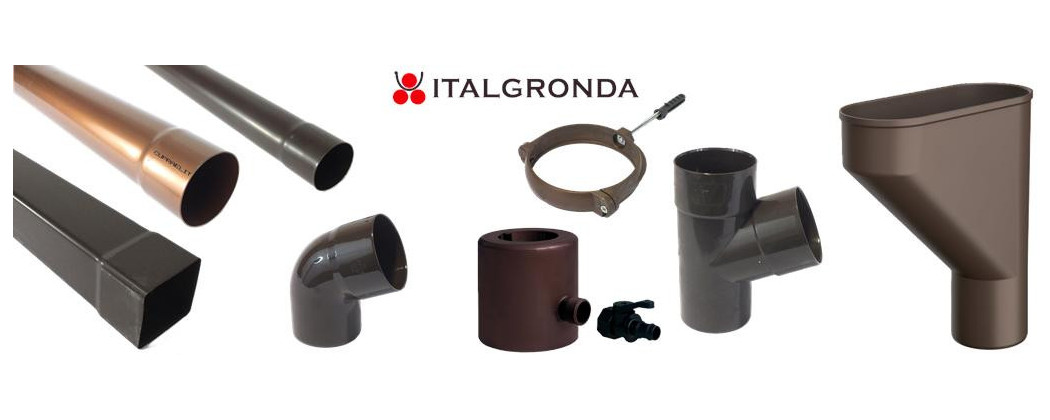 Tubi Pluviali e Accessori in PVC Gomiti, Fermatubi Brache - Italgronda