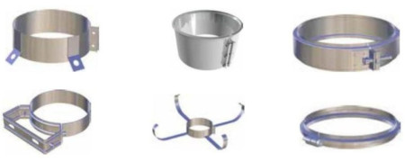 Staffe, Fermatubo Fascette e Collar per Monoparete Eurostar MP