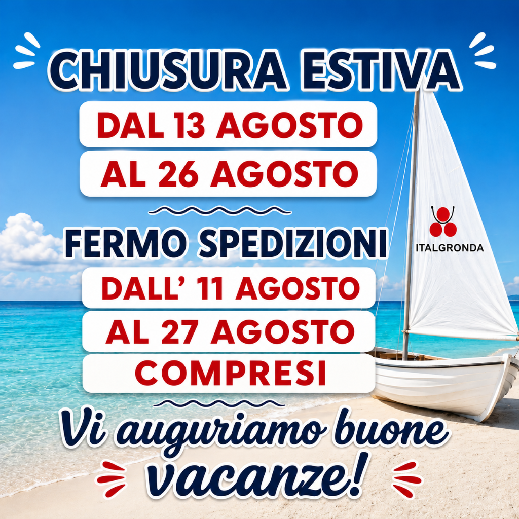 CHIUSURA ESTIVA DAL 13 AGOSTO AL 26 AGOSTO